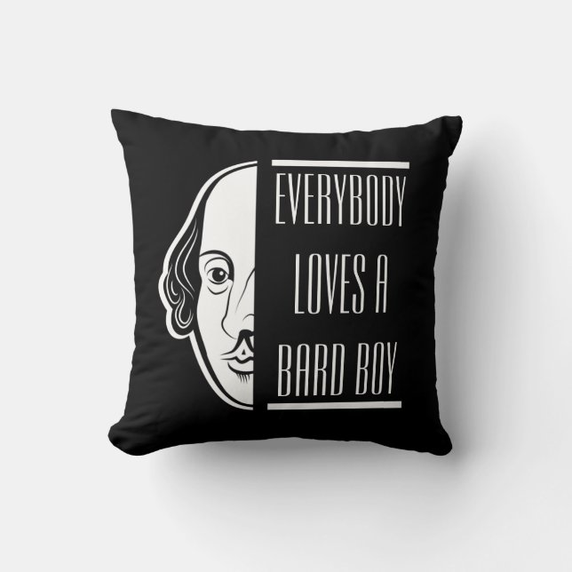 Iedereen houdt van een Bard Boy Shakespeare Thespi Kussen (Voorkant)