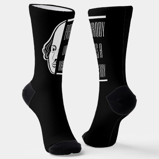 Iedereen houdt van een Bard Boy Shakespeare Thespi Sokken (Gebogen)