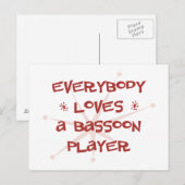 Iedereen houdt van een bassonspeler briefkaart (Voorkant / Achterkant)