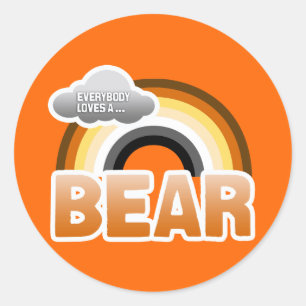 Iedereen houdt van een Beer Ronde Sticker