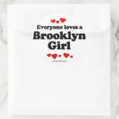 Iedereen houdt van een Brooklyn meisje Ronde Sticker (Tas)