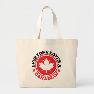Iedereen houdt van een Canadees! Grote Tote Bag
