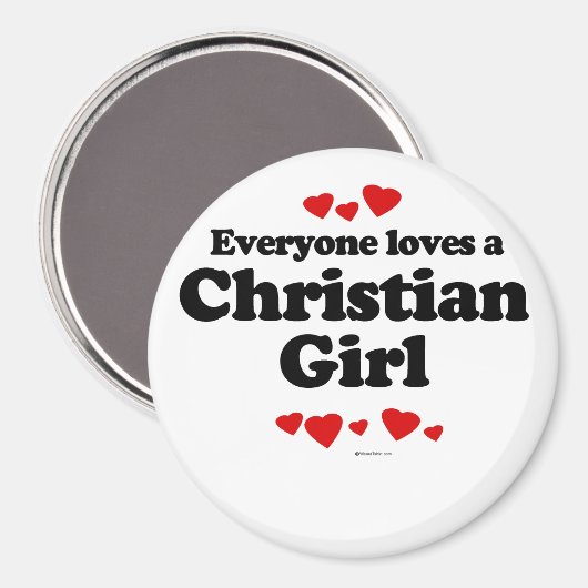 Iedereen houdt van een Christelijk meisje Magneet (Voorkant / Achterkant)