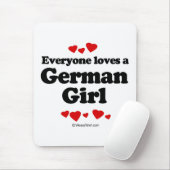 Iedereen houdt van een Duits meisje Muismat (Met muis)