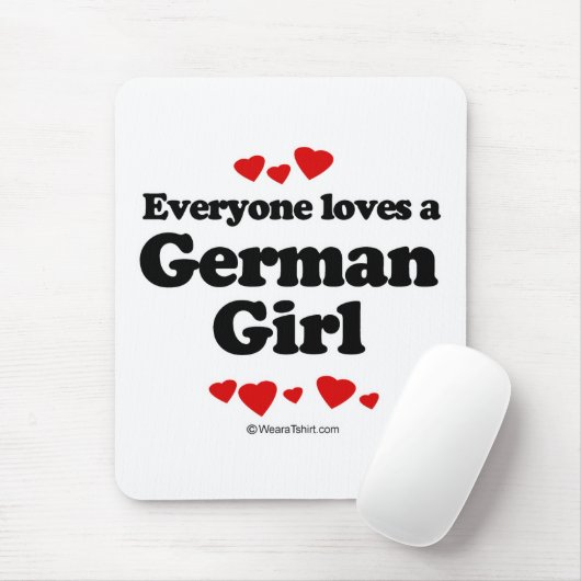 Iedereen houdt van een Duits meisje Muismat (Met muis)