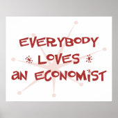 Iedereen houdt van een econoom poster (Voorkant)