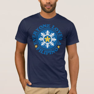 Iedereen houdt van een Filippino - blauw T-shirt