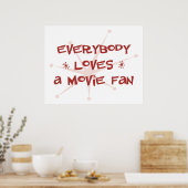 Iedereen houdt van een filmfan poster (Keuken)