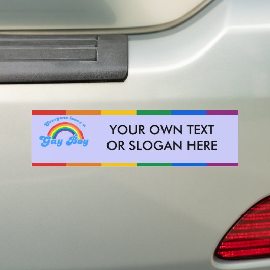 IEDEREEN HOUDT VAN EEN GAY BOY BUMPERSTICKER (Op auto)