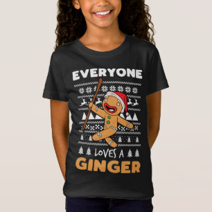Iedereen houdt van een gember design bakker grappi t-shirt