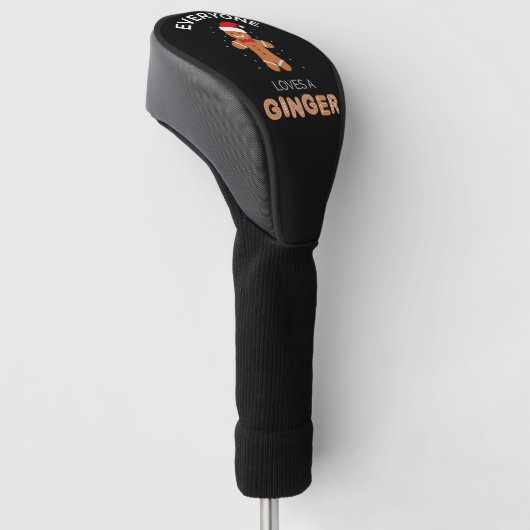Iedereen houdt van een gember. golfheadcover (Schuin)