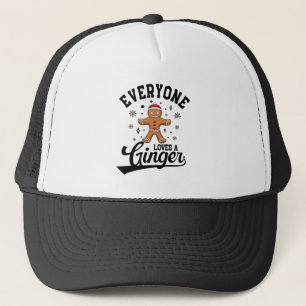 Iedereen houdt van een gember, peperkoek kerstman trucker pet