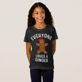 Iedereen houdt van een gemene grappige kerstginger t-shirt (Voorkant volledig)