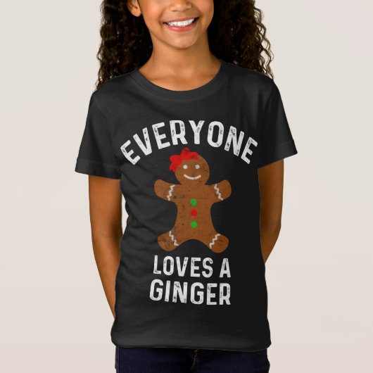Iedereen houdt van een gemene grappige kerstginger t-shirt (Voorkant)