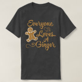 Iedereen houdt van een gemene grappige kerstginger t-shirt (Design voorkant)