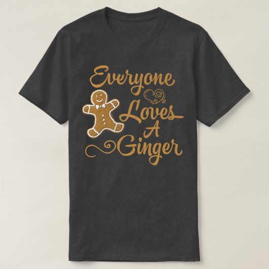 Iedereen houdt van een gemene grappige kerstginger t-shirt (Design voorkant)