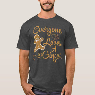 Iedereen houdt van een gemene grappige kerstginger t-shirt