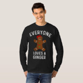 Iedereen houdt van een gemene grappige kerstginger t-shirt (Voorkant volledig)