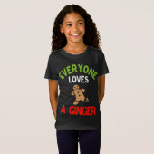 Iedereen houdt van een Ginger Cute Kerstontbijtkoe T-shirt (Voorkant volledig)