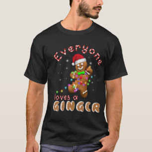 Iedereen houdt van een Ginger Funny Gingerbrood-ma T-shirt