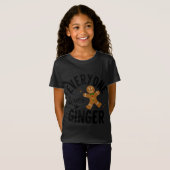 Iedereen houdt van een Ginger Gingerbrood Man Kers T-shirt (Voorkant volledig)
