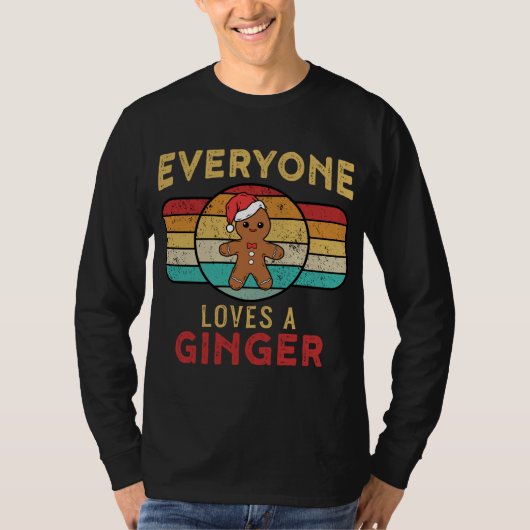 Iedereen houdt van een Ginger Redhead Gingerbrood  T-shirt (Voorkant)