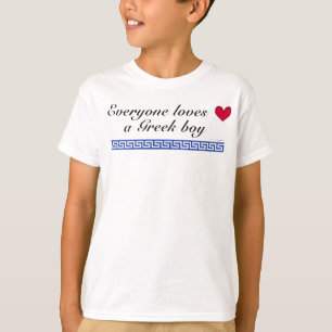 Iedereen houdt van een griekse jongen t-shirt