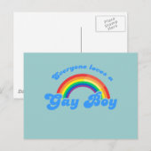 Iedereen houdt van een homoseksuele jongen briefkaart (Voorkant / Achterkant)