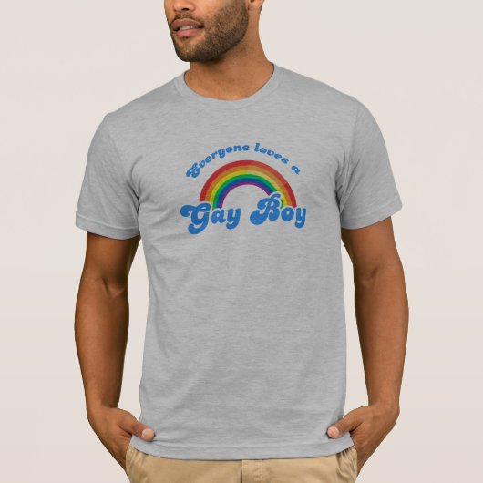Iedereen houdt van een homoseksuele jongen t-shirt (Voorkant)