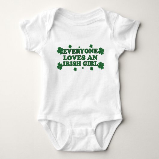 Iedereen houdt van een Iers meisje Baby Creeper Romper (Voorkant)