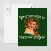 IEDEREEN HOUDT VAN EEN IERS MEISJE BRIEFKAART (Voorkant / Achterkant)