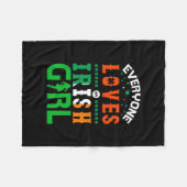 Iedereen houdt van een Iers meisje Fleece Deken (Voorkant (Horizontaal))