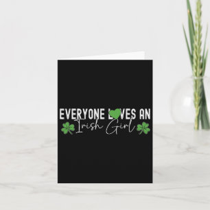 Iedereen houdt van een Iers meisje Lucky Clover St Kaart