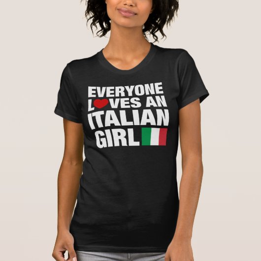 Iedereen houdt van een Italiaans meisje T-shirt (Voorkant)