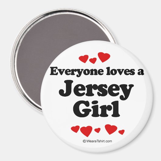 Iedereen houdt van een Jersey meisje Magneet (Voorkant / Achterkant)