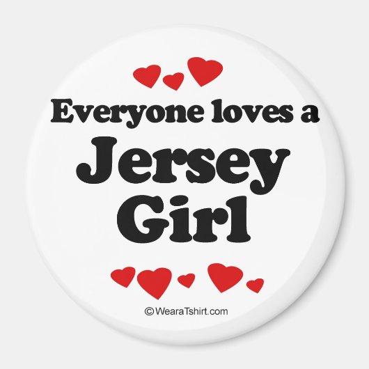 Iedereen houdt van een Jersey meisje Magneet (Voorkant)