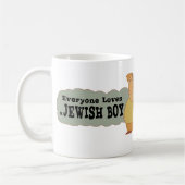 Iedereen houdt van een joodse jongen koffiemok (Links)
