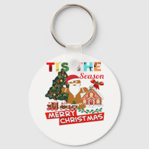 Iedereen houdt van een Kerstman met Kerstmis Kerst Sleutelhanger