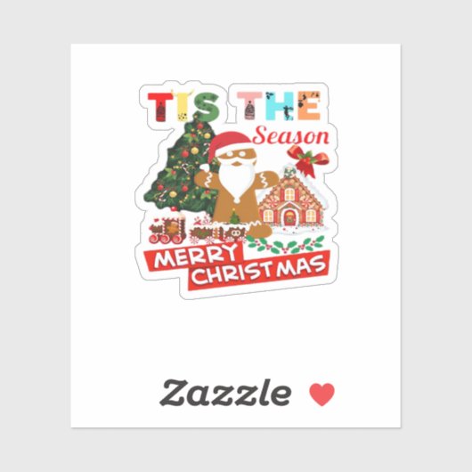 Iedereen houdt van een Kerstman met Kerstmis Kerst Sticker (Vel)