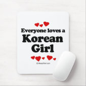 Iedereen houdt van een Koreaans meisje Muismat (Met muis)