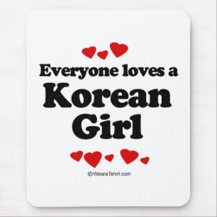 Iedereen houdt van een Koreaans meisje Muismat