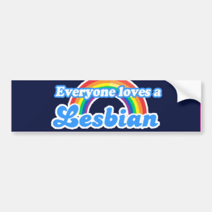 IEDEREEN HOUDT VAN EEN LESBIENNE -.png Bumpersticker