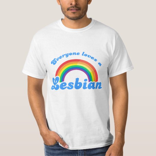 Iedereen houdt van een lesbische t-shirt (Voorkant)