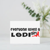 Iedereen houdt van een Lodi meisje Briefkaart (Staand voorkant)