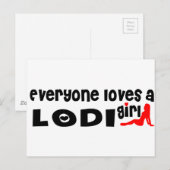 Iedereen houdt van een Lodi meisje Briefkaart (Voorkant / Achterkant)