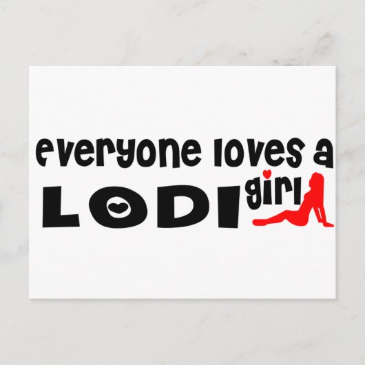 Iedereen houdt van een Lodi meisje Briefkaart (Voorkant)