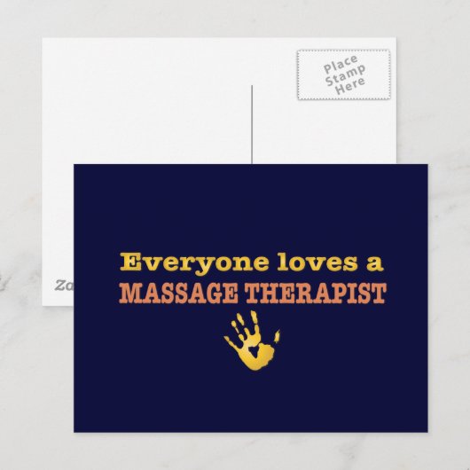 Iedereen houdt van een massagetherapeut briefkaart (Voorkant / Achterkant)