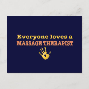 Iedereen houdt van een massagetherapeut briefkaart