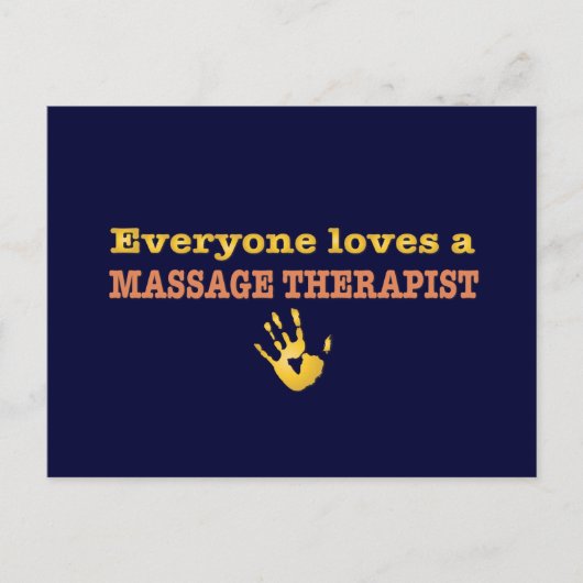 Iedereen houdt van een massagetherapeut briefkaart (Voorkant)