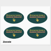 Iedereen houdt van een massagetherapeut ovale sticker (Vel)